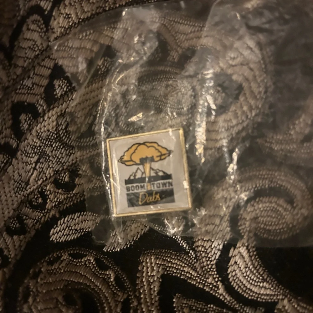 Boomtown Dabs Enamel Pin — Yellow & White Logo